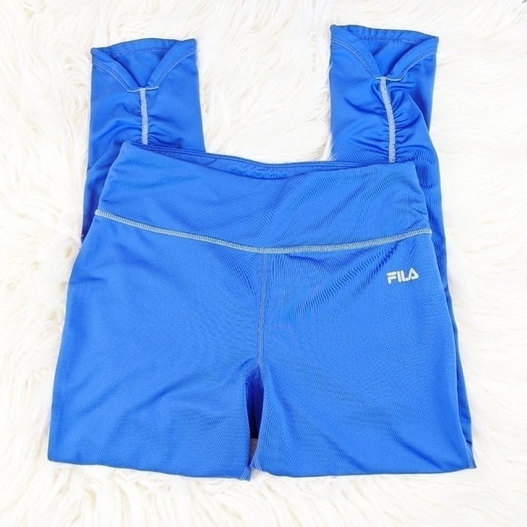 Blue Fila Cropped Leggings Women's Small - Picture 2 of 6